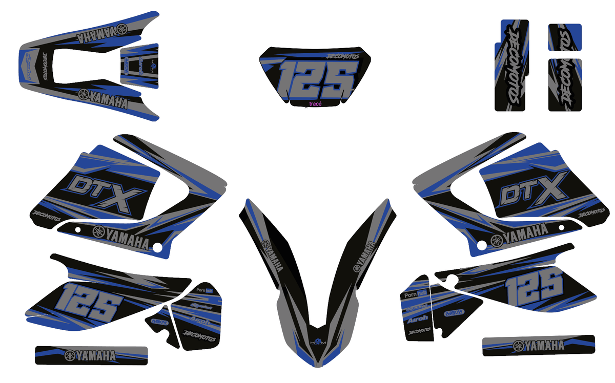 Kit Déco Yamaha DTR / DTX 125 2004-2007 - BLUE