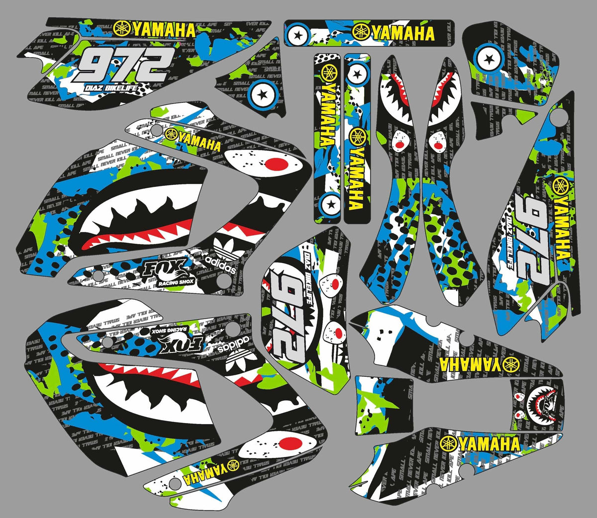 Kit Déco Yamaha DTR DTX 125 2004-2007 SHARK V2