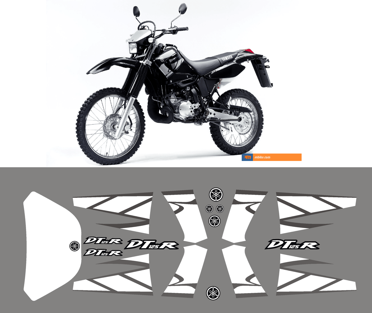 Kit Déco Yamaha DTR DTX 125 2004-2007 - SILVER