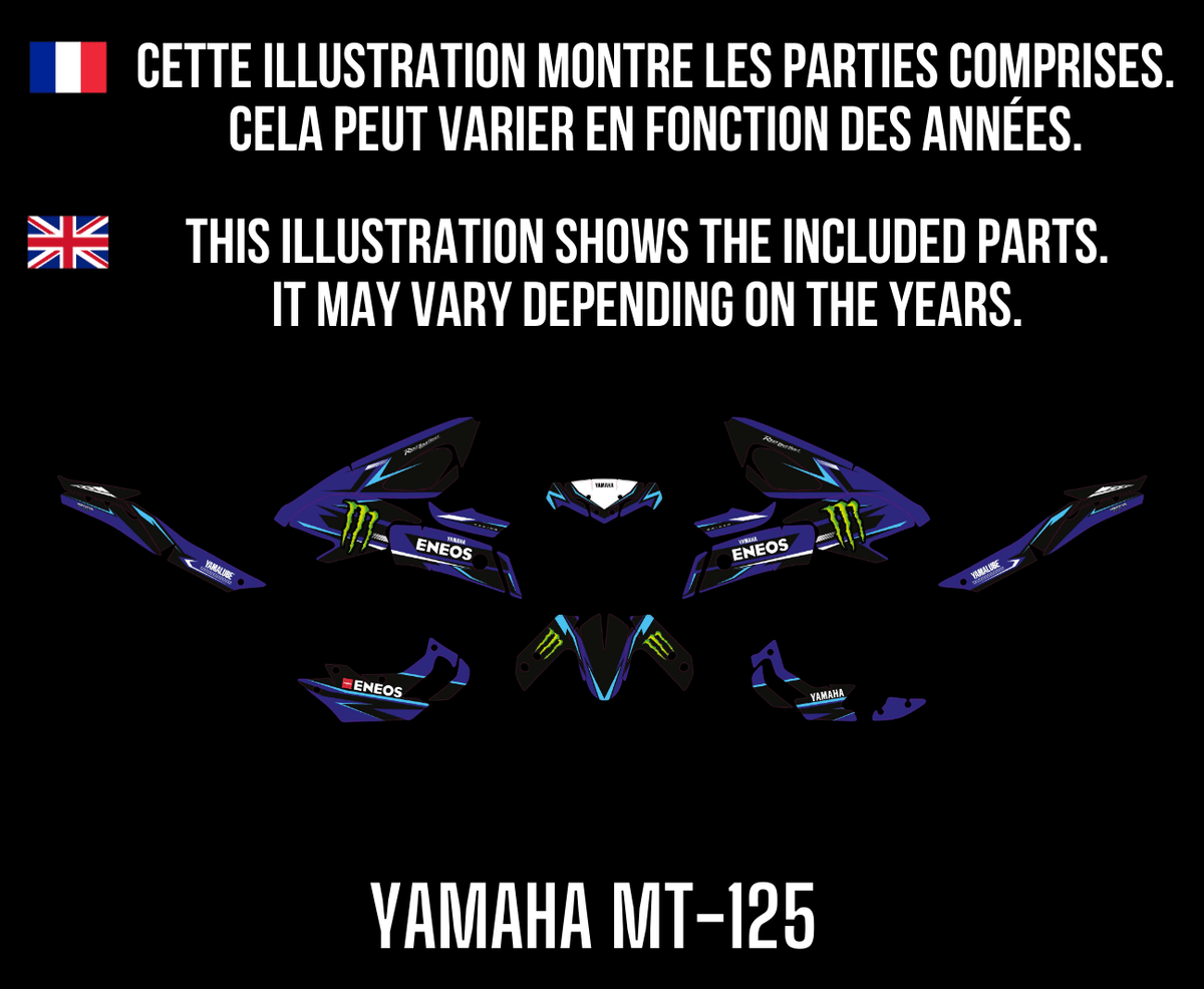 Kit Déco Yamaha MT 125 100% personnalisé