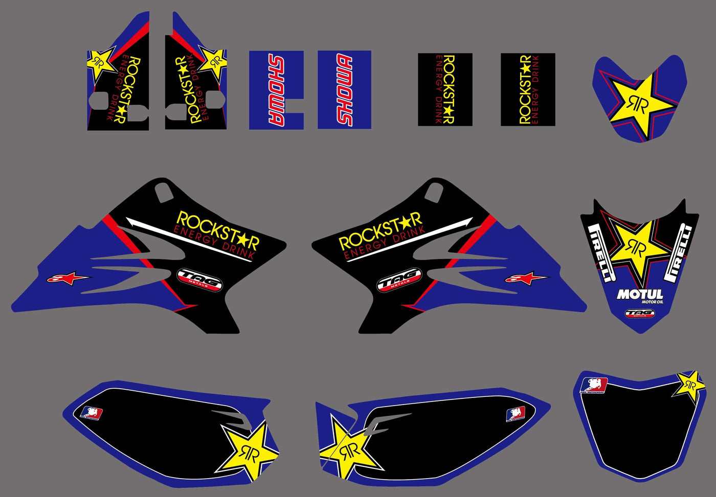 Kit Déco YAMAHA TTR 50 BLUE ROCKSTAR