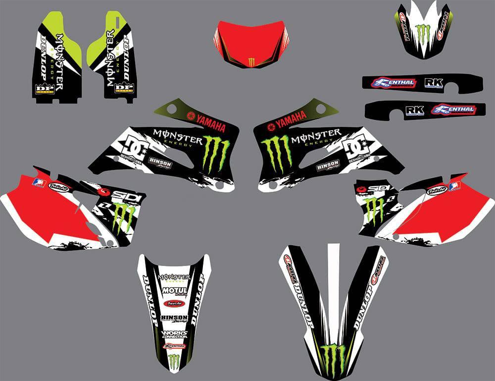 Kit de Decoração YAMAHA WRF 250-450 2007-2013 MONSTER VERMELHO