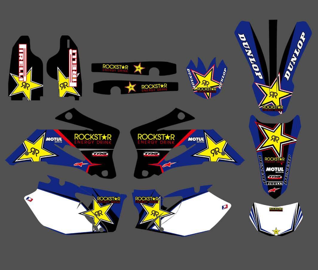 Kit decorativo YAMAHA WRF 250-450 2007-2013 ROCKSTAR BLU