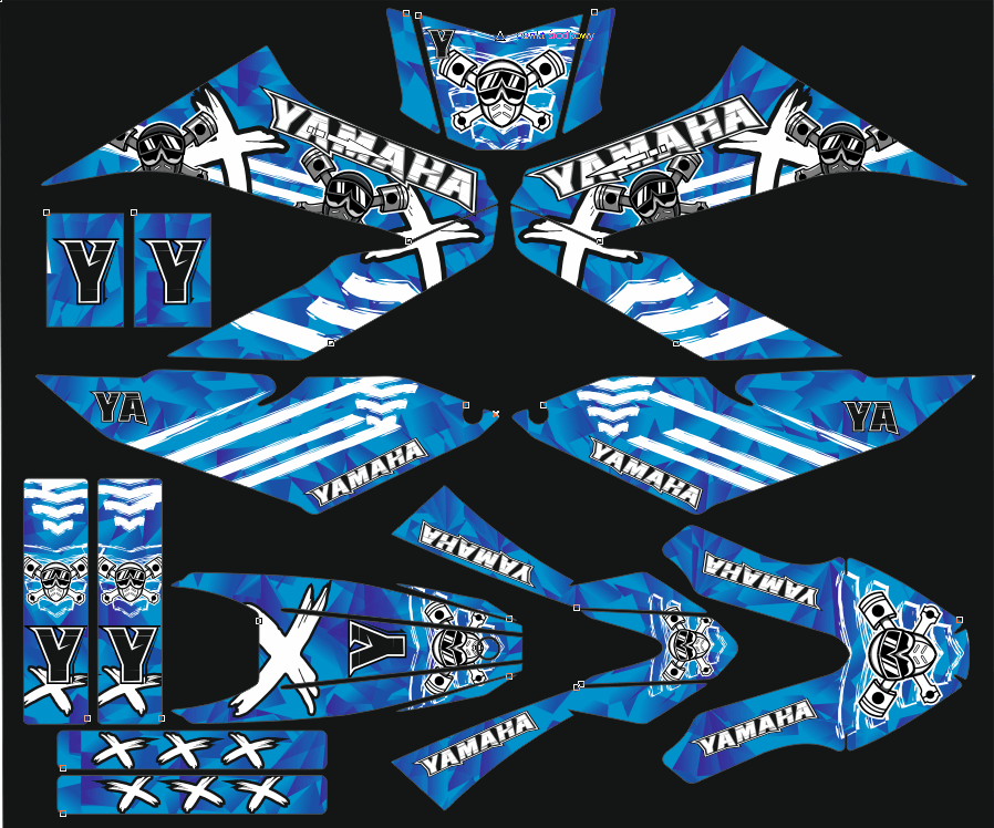 Kit Déco YAMAHA WRR WRX 125 - BLUE YZ