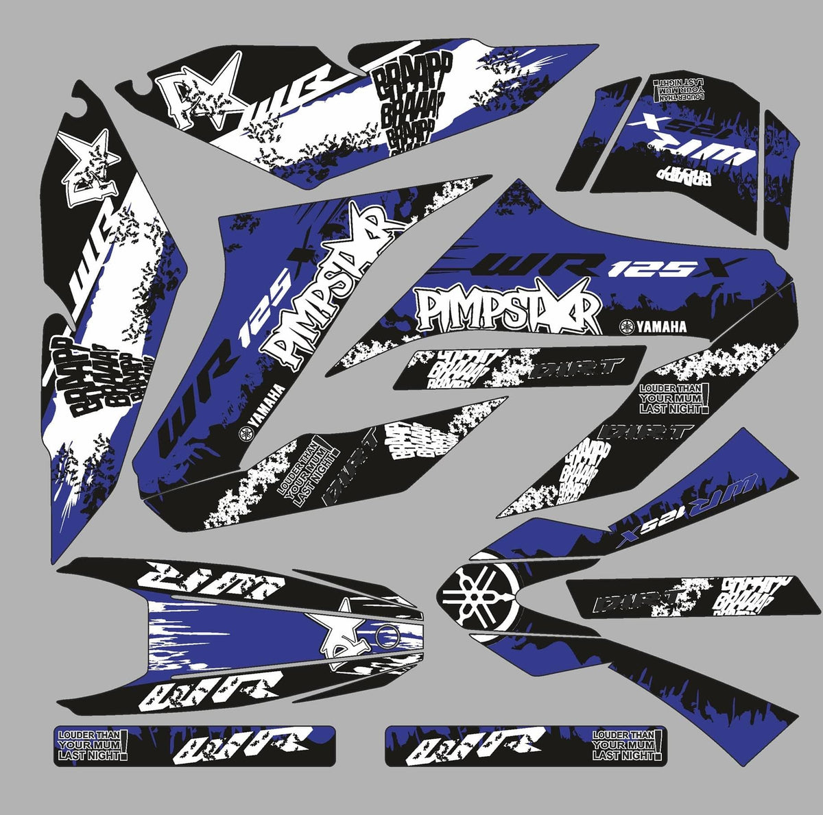 Kit Déco YAMAHA WRR WRX 125 - PIMPSTAR BLUE