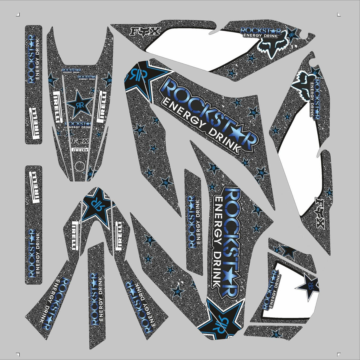 Kit Déco YAMAHA WRR WRX 125 - ROCKSTAR BLUE