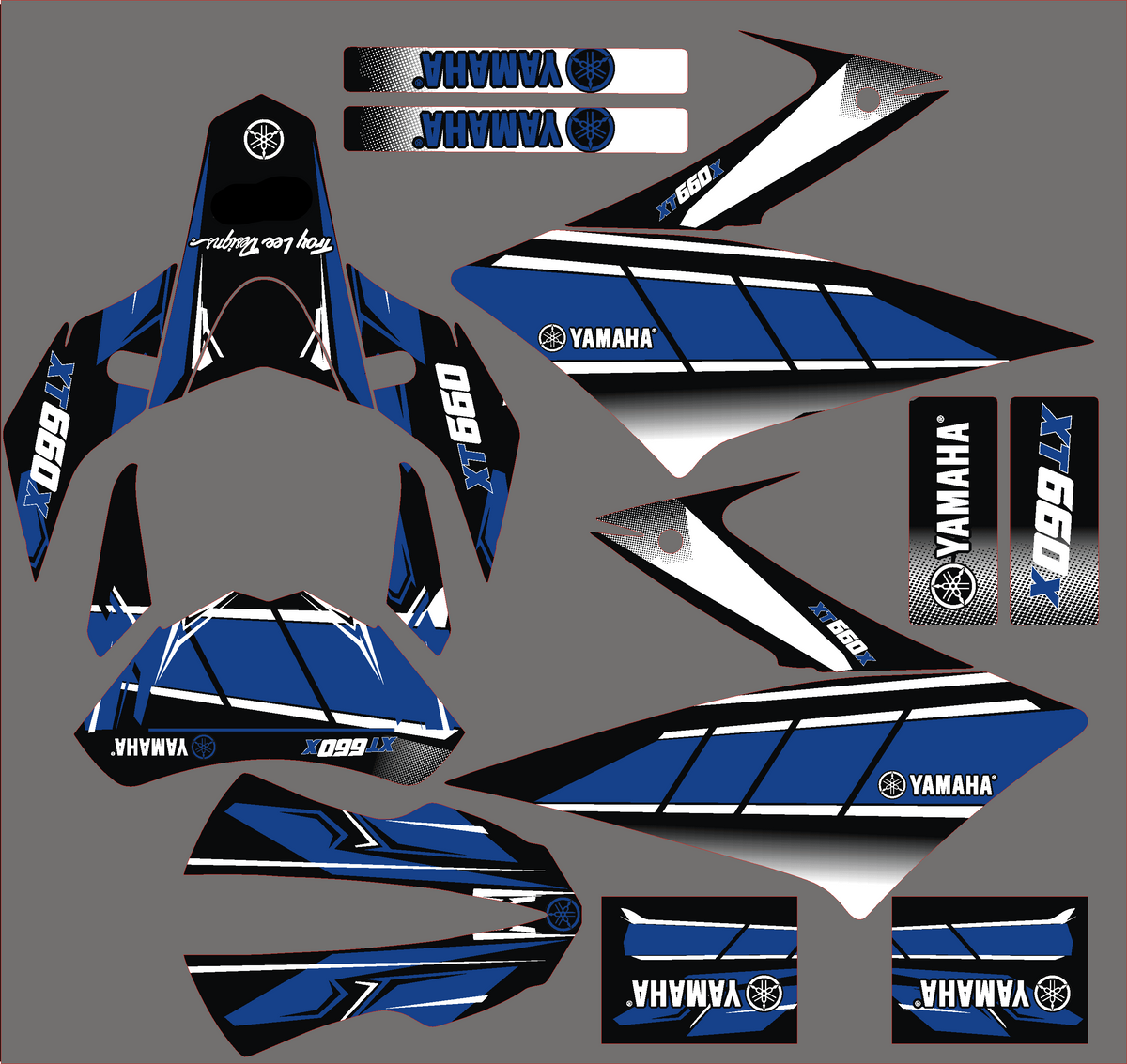 kit gráfico YAMAHA XT 660 X DESPUÉS DE 2006 AZUL