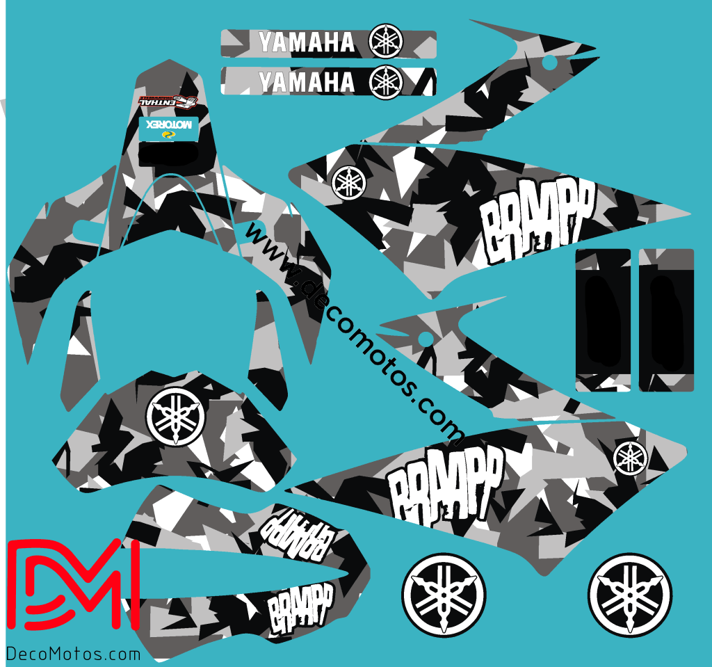 kit gráfico YAMAHA XT 660 X APÓS 2006 CAMUFLAGEM