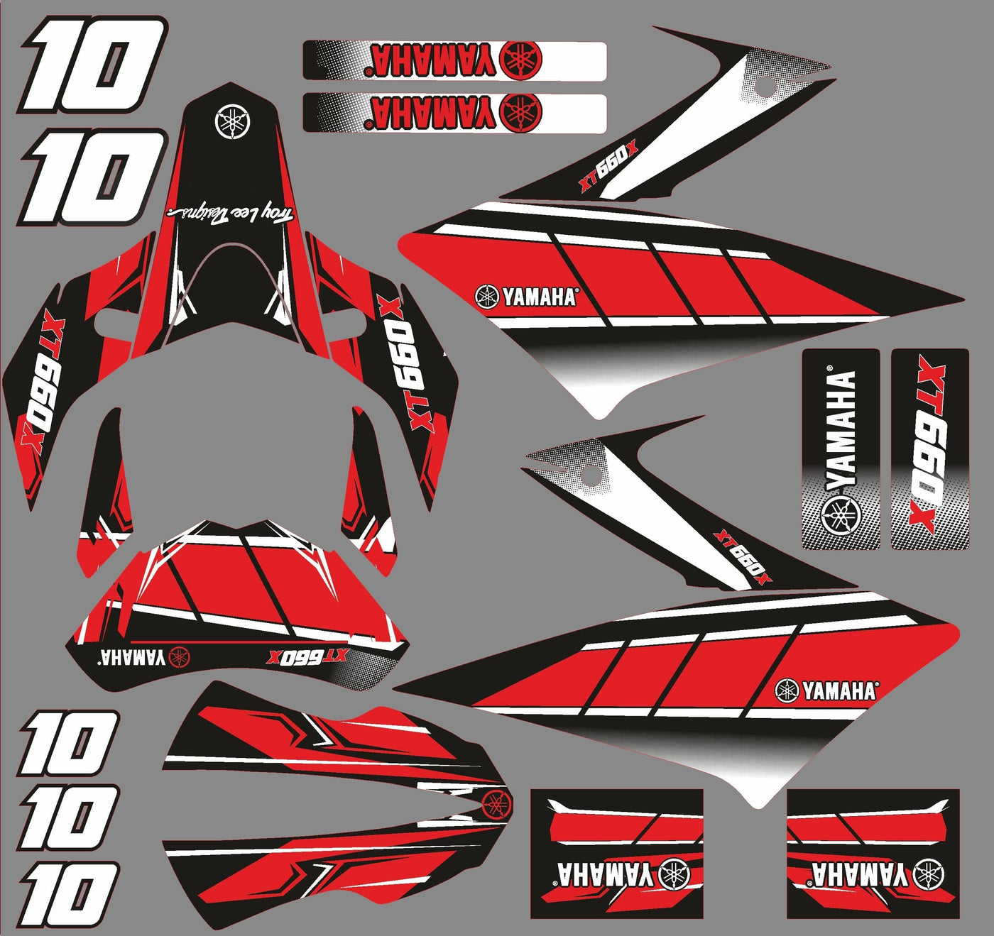 kit gráfico YAMAHA XT 660 X DESPUÉS DE 2006 - ANIVERSARIO ROJO