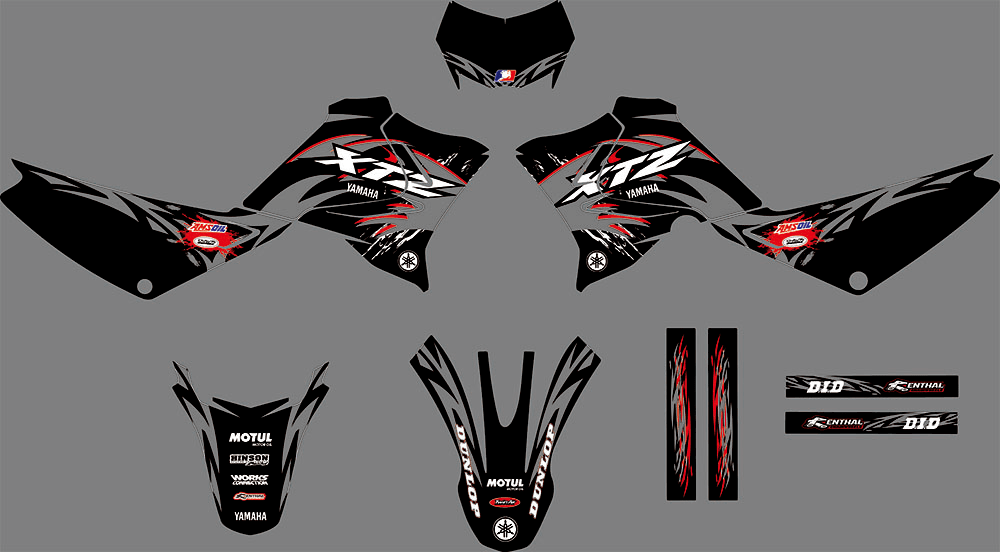 Kit Déco YAMAHA XTZ 125 - GREY RED