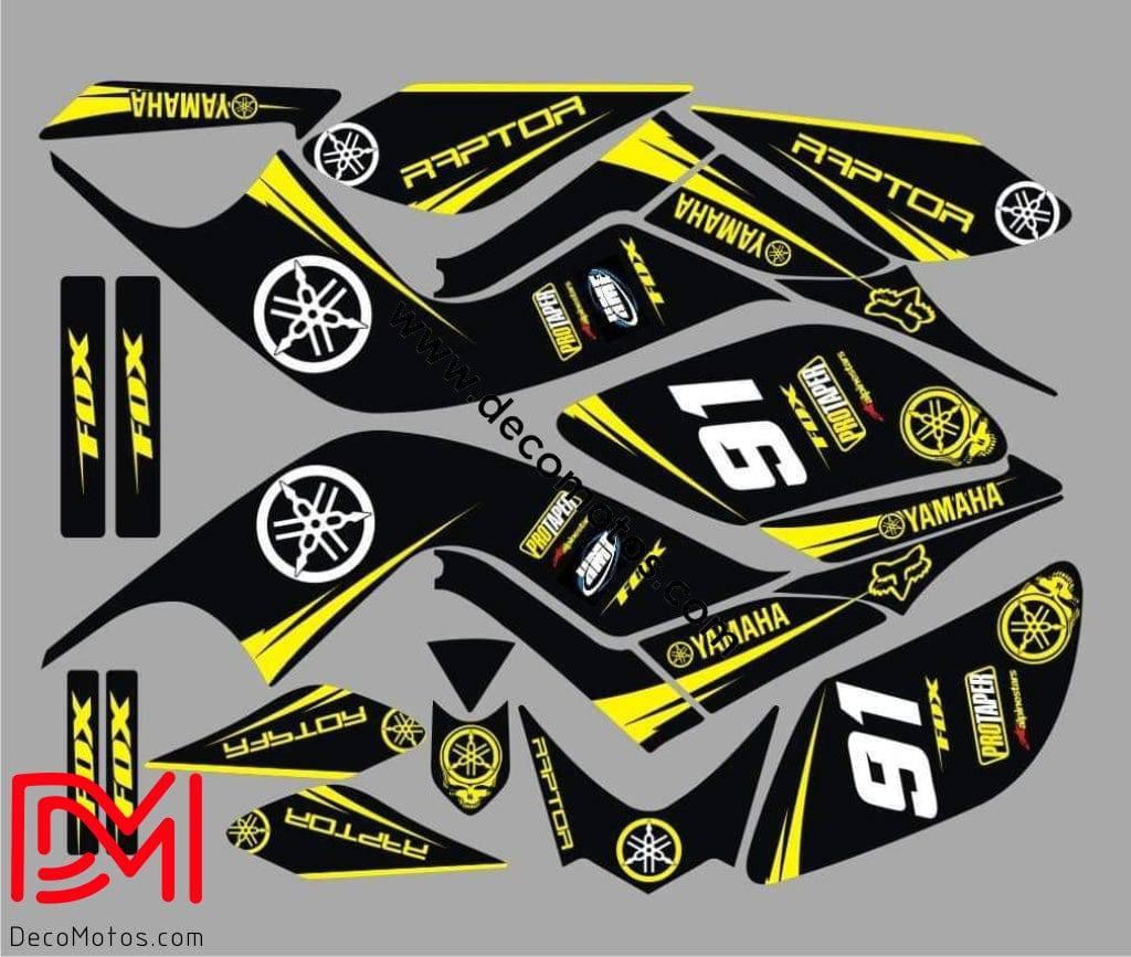 Kit déco Yamaha YFM 700 RAPTOR 2006-2012 (fluo en option) - YELLOW