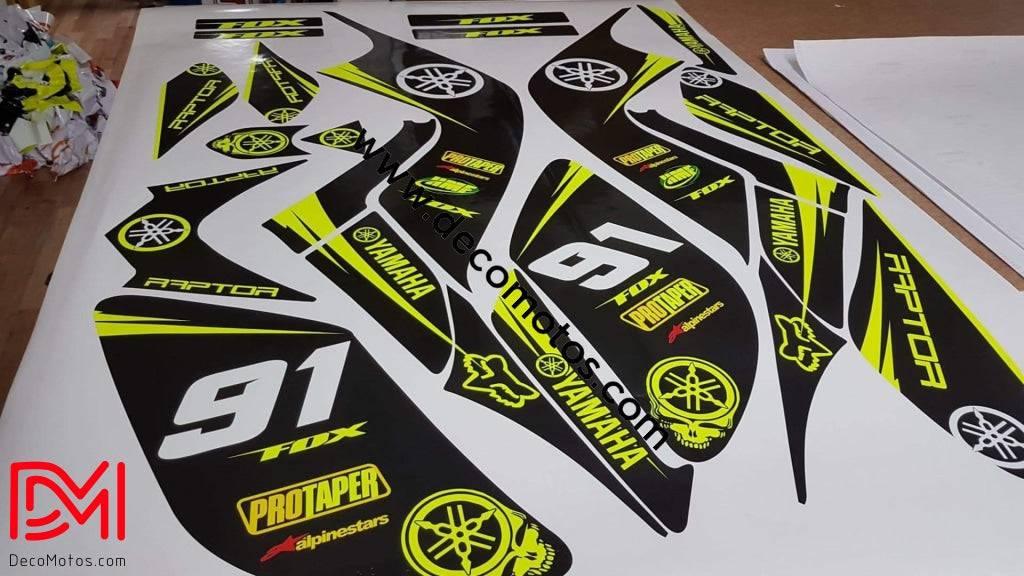 Kit déco Yamaha YFM 700 RAPTOR 2006-2012 (fluo en option) - YELLOW