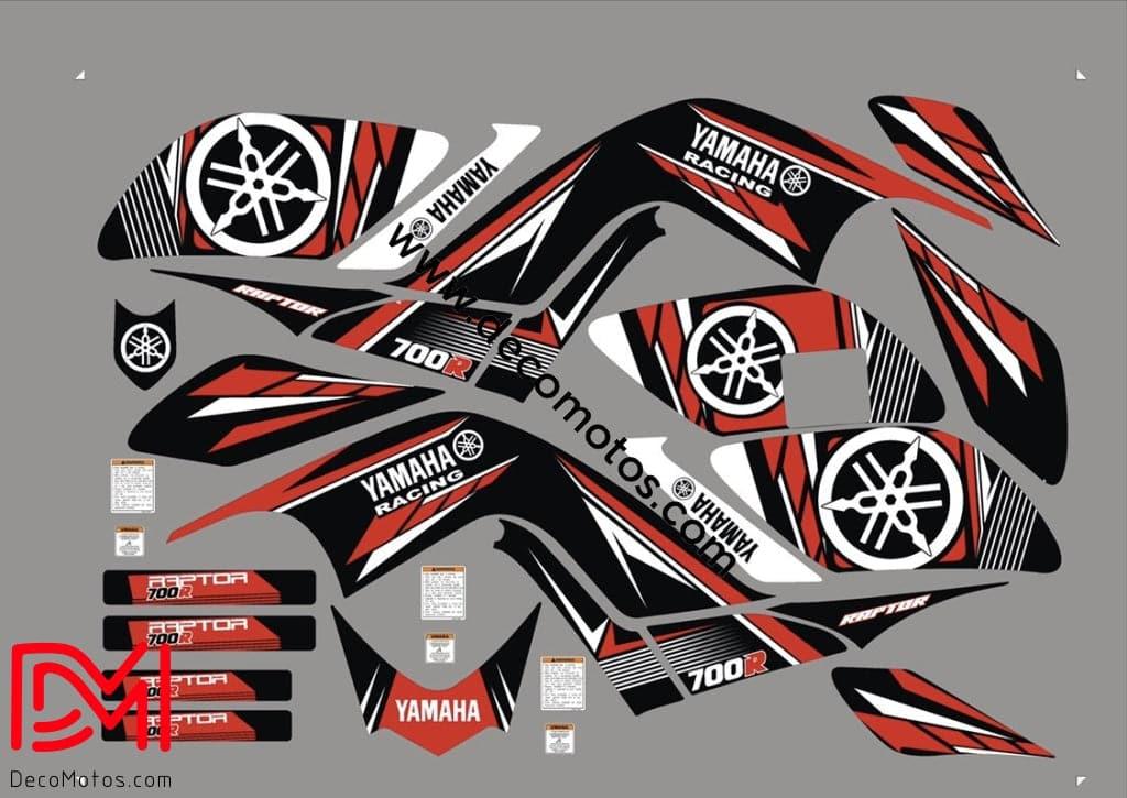kit gráfico Yamaha YFM 700 RAPTOR 2006-2012 - VERMELHO