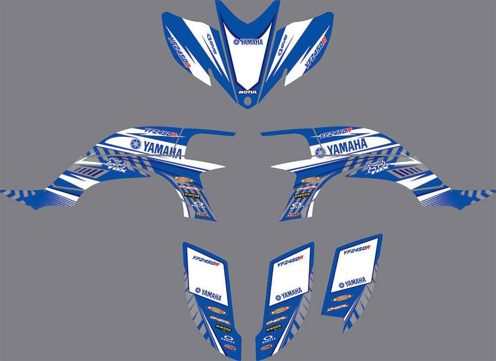 Kit déco Yamaha YFZ 450 R RAPTOR 2004-2008 - BLUE