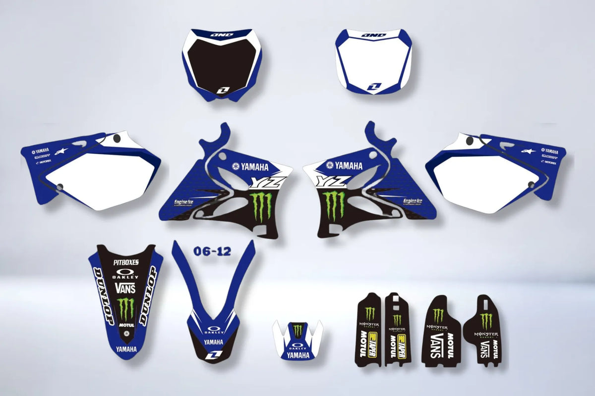 Kit déco YAMAHA YZ 125-250 2002-2014 - BLUE MONSTER