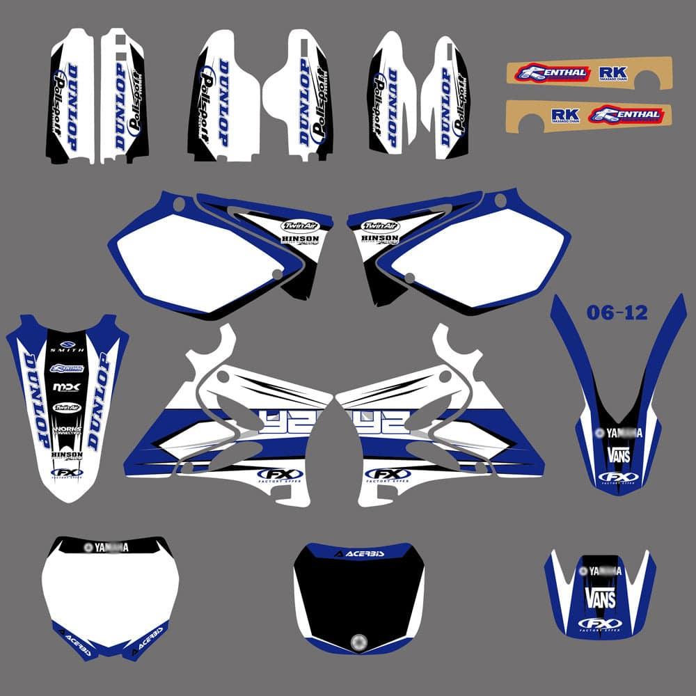 Kit déco YAMAHA YZ 125-250 2002-2014 - WHITE BLUE