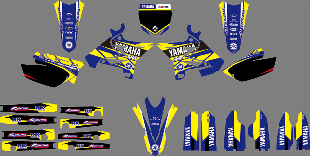 YAMAHA YZ 125-250 2002-2020 graphics kit UFO RESTYLE - BLUE YELLOW