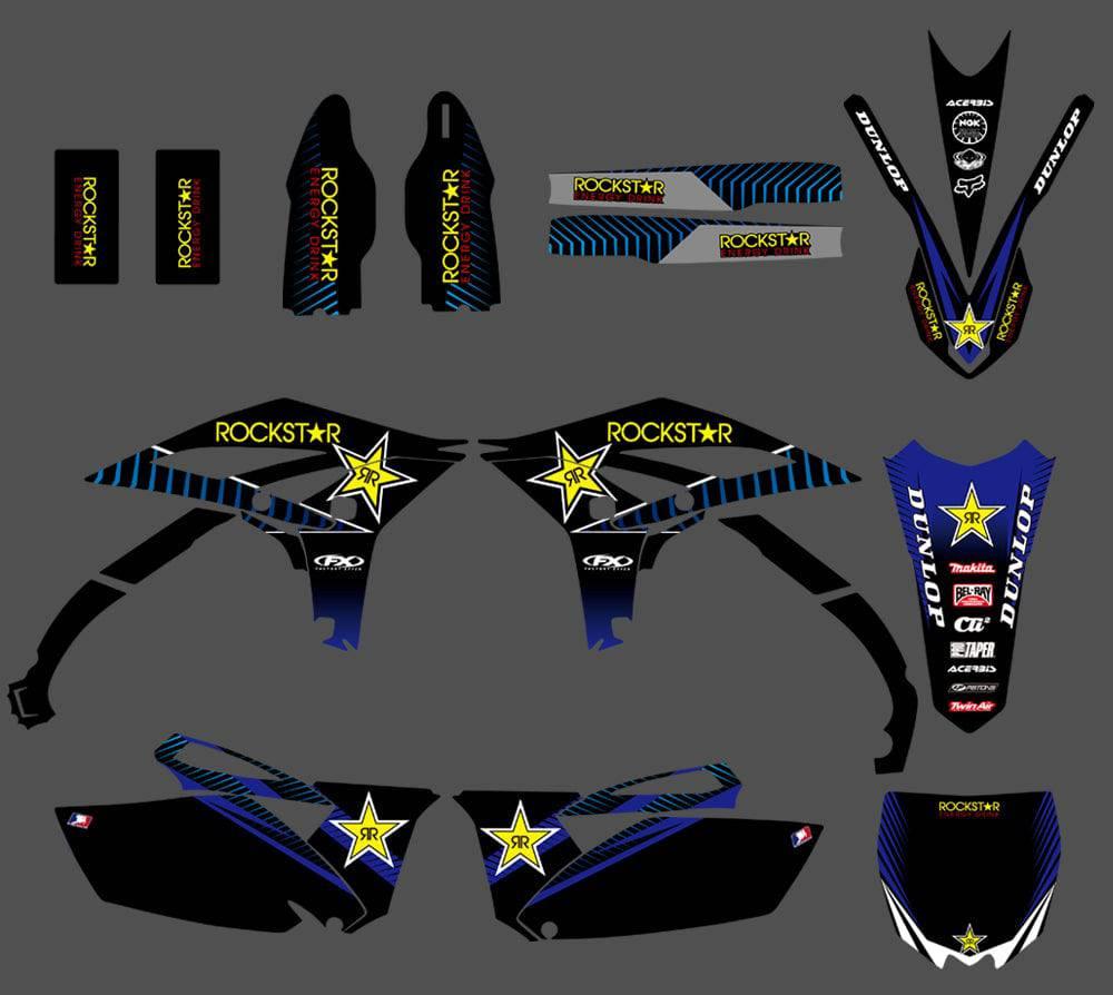 kit gráfico YAMAHA YZF 250 2010-2013 - ROCKSTAR AZUL