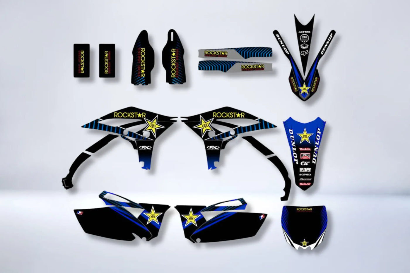 kit gráfico YAMAHA YZF 250 2010-2013 - ROCKSTAR AZUL