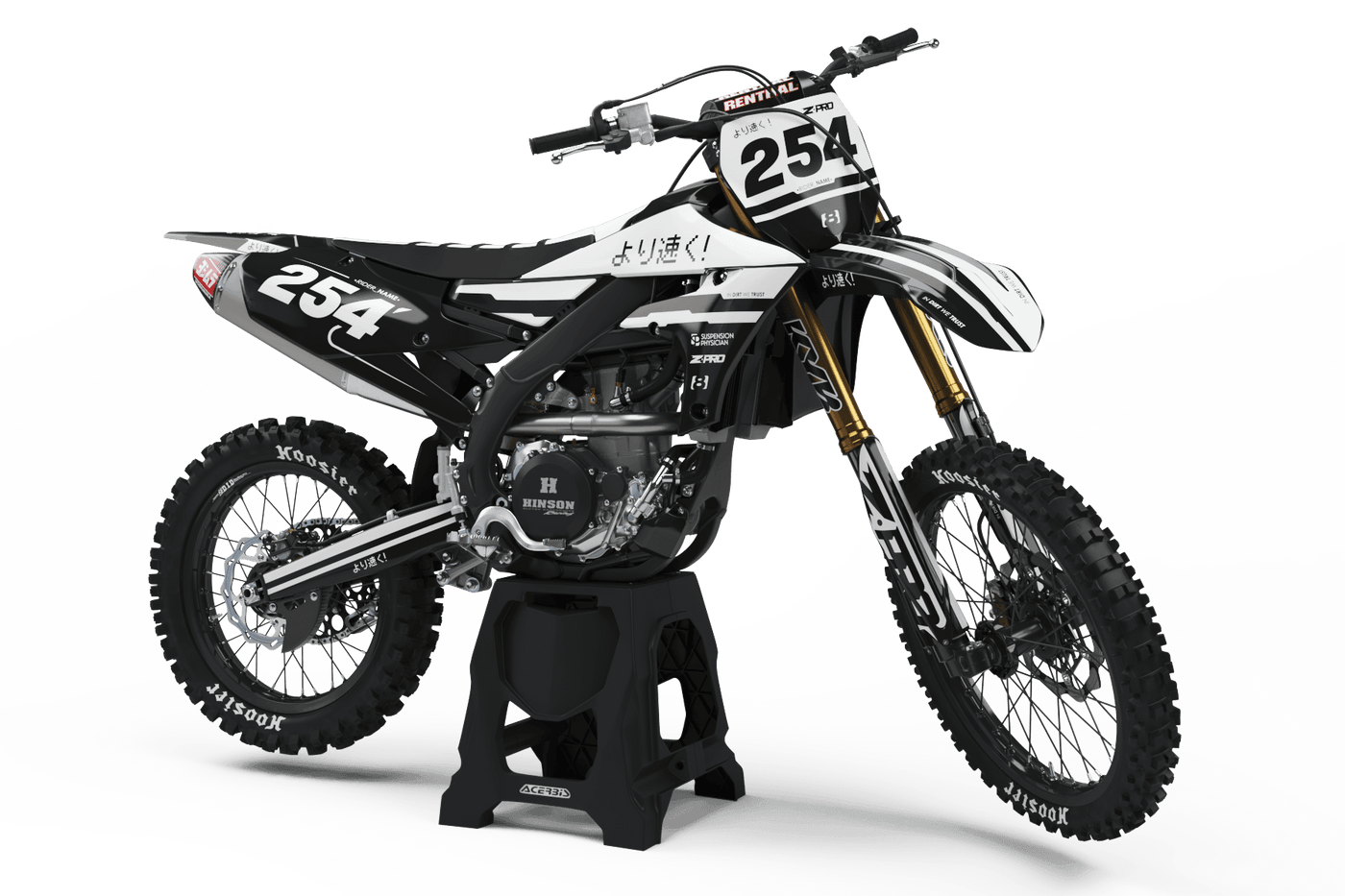 Kit Déco Yamaha YZF 250 ( 2019-2021 ) / 450 ( 2018-2022 ) "B&W"