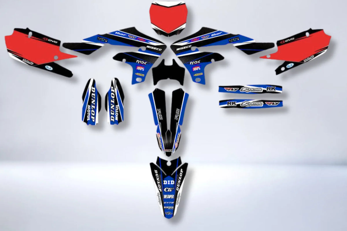 Kit Déco YAMAHA YZF 250 ( 2019-2021 ) / 450 ( 2018-2022 ) - BLUE RED