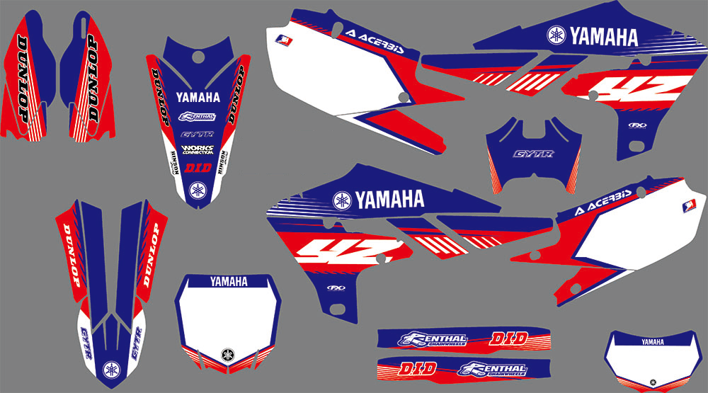 graphics kit YAMAHA YZF 250 (2019-2021) / 450 (2018-2022) RED BLUE