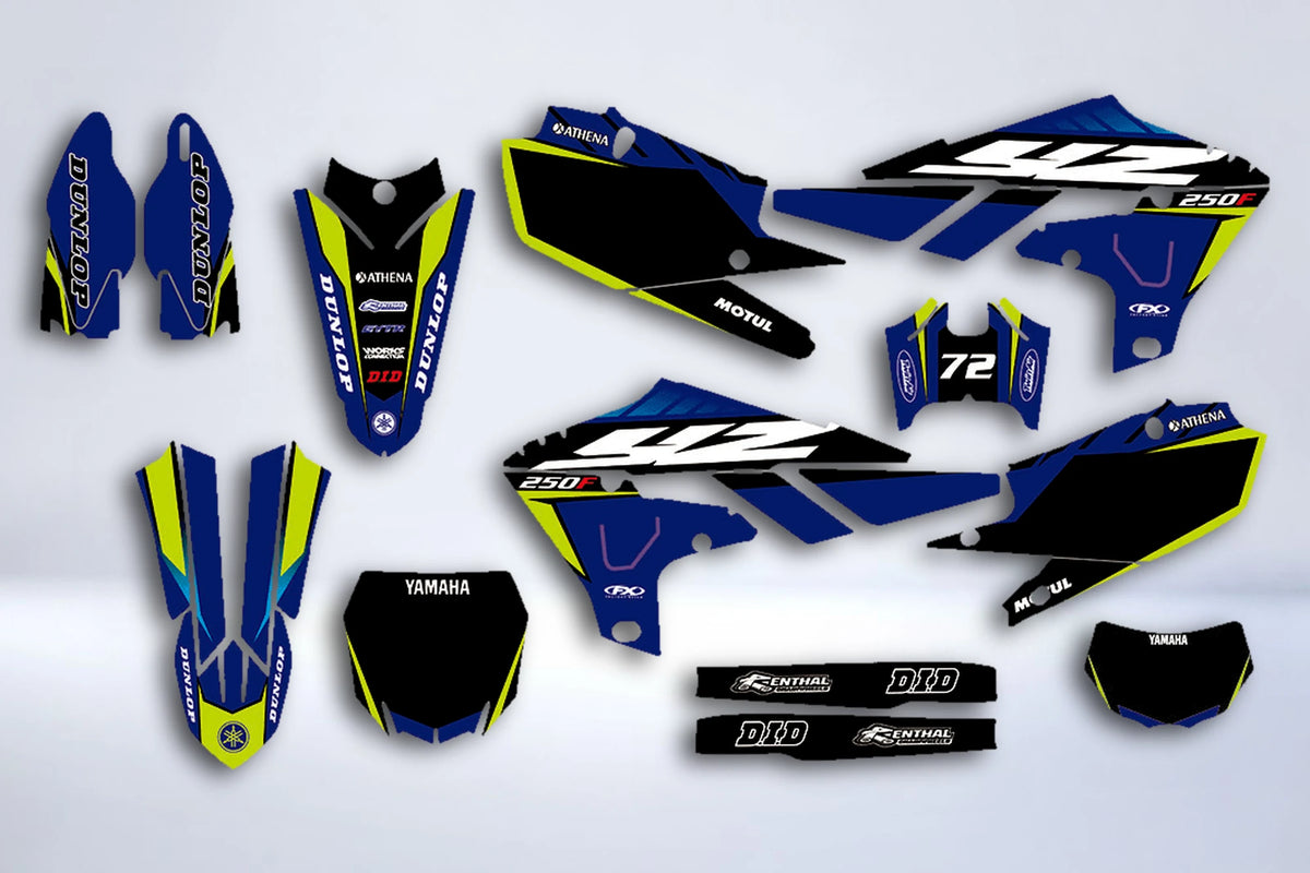 graphics kit YAMAHA YZF 250 (2019-2021) / 450 (2018-2022) - YELLOW BLUE