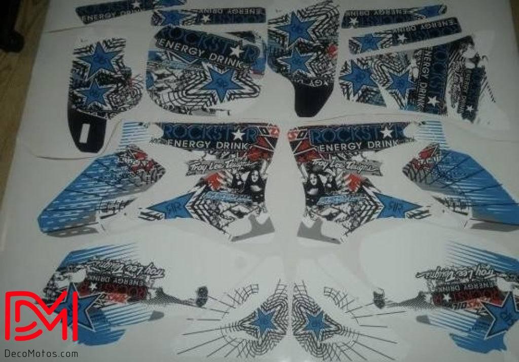 Kit Déco Yamaha YZF 250-450 2003-2005 - ROCKSTAR BLUE B