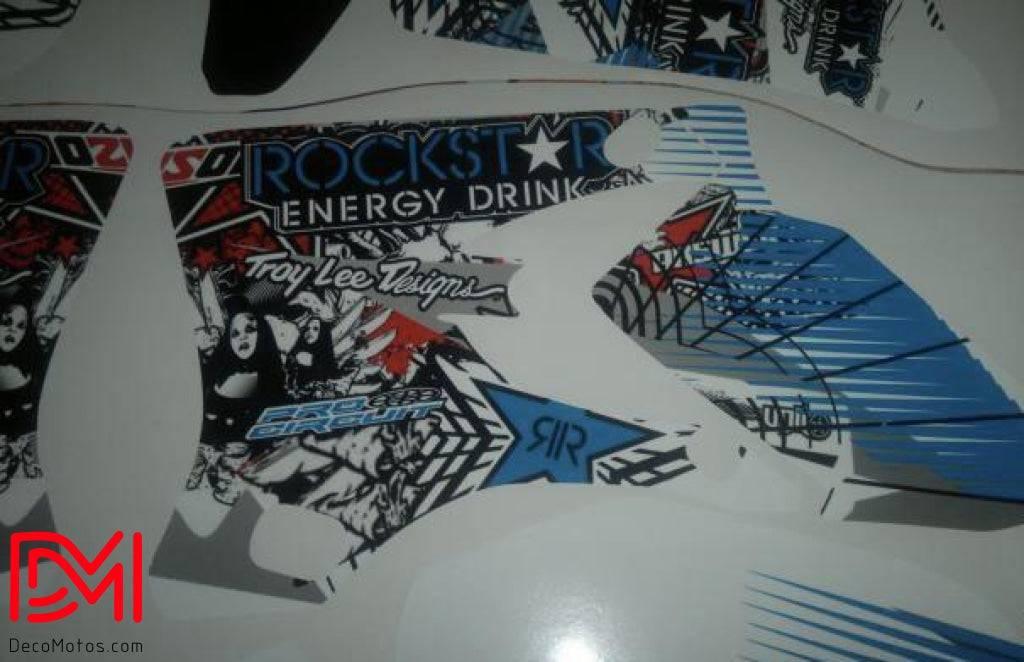Kit Déco Yamaha YZF 250-450 2003-2005 - ROCKSTAR BLUE B