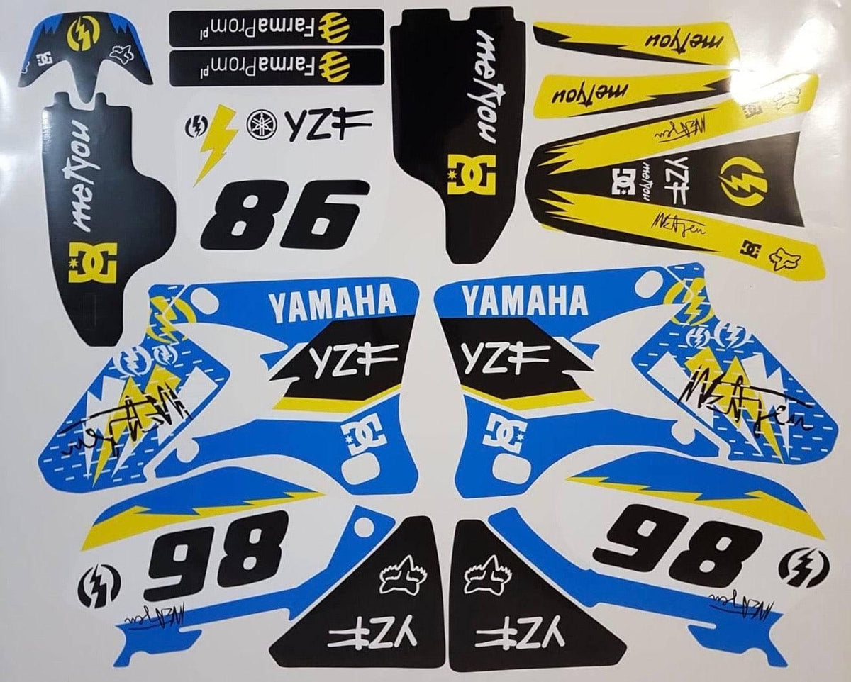 Kit Déco YAMAHA YZF 250-450 2003-2005 TURQUOISE