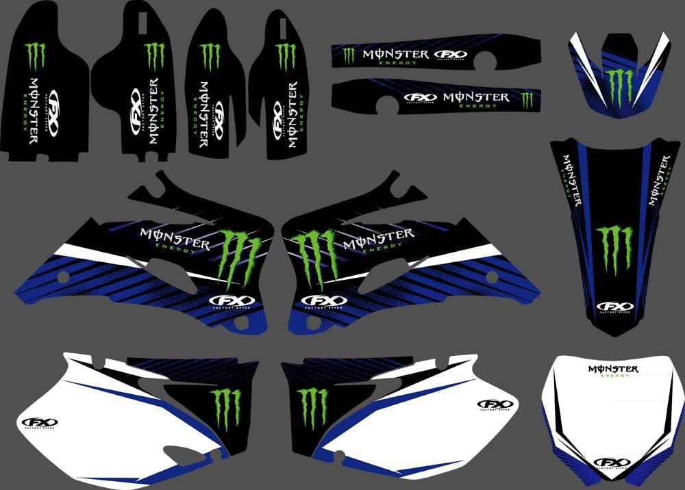 YAMAHA YZF 250-450 2006-2009 - MONSTER BLUE DECORATION KIT