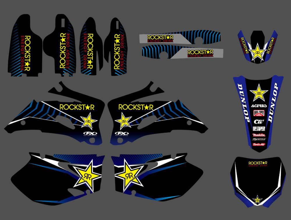 YAMAHA YZF 250-450 2006-2009 ROCKSTAR BLUE DECORATION KIT