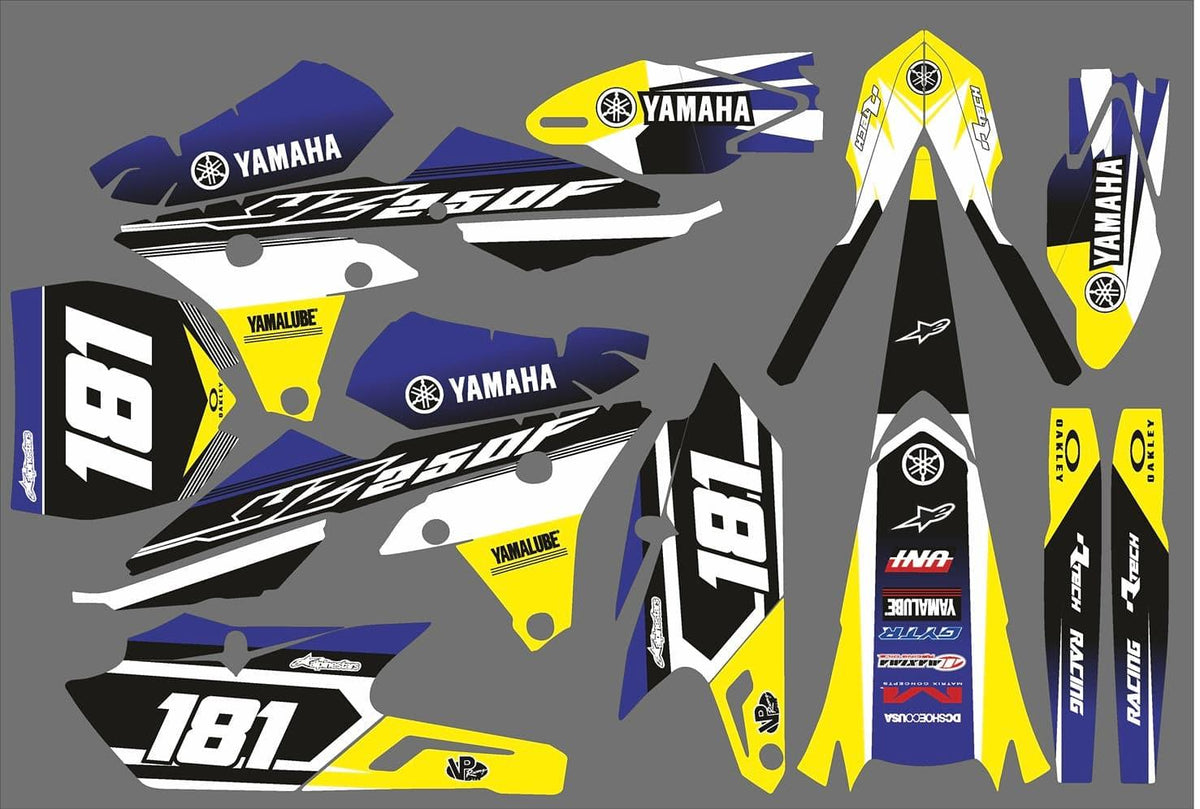 Kit Déco YAMAHA YZF 250-450 2014-2017 B&Y