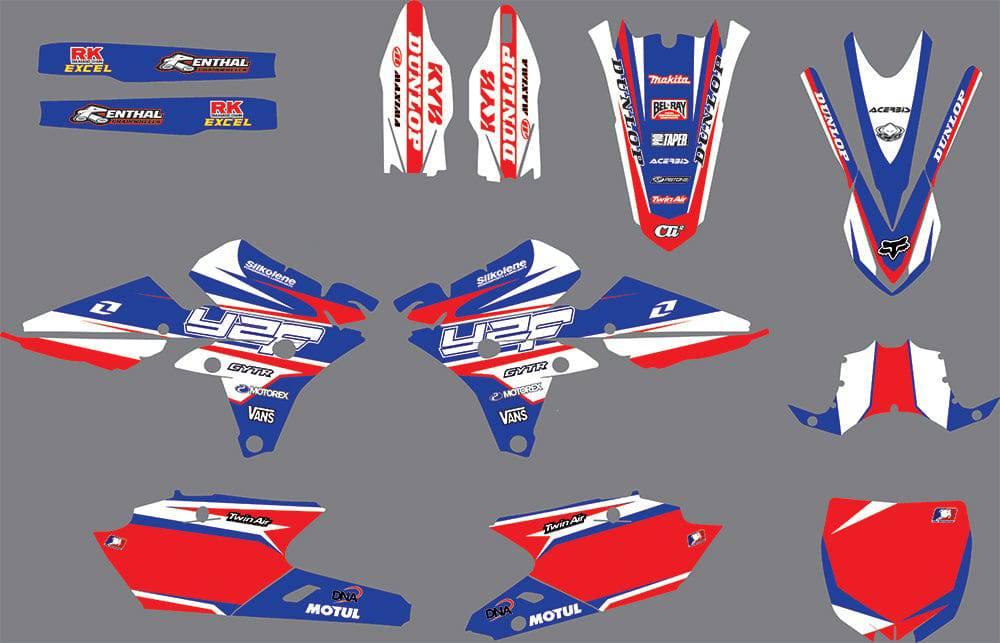 Kit Déco YAMAHA YZF 250-450 2014-2017 BLUE RED
