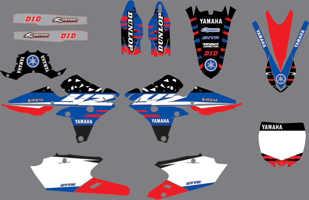 Kit Déco YAMAHA YZF 250-450 2014-2017 BLUE RED #2