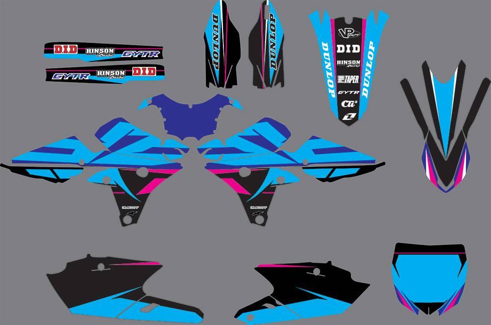 kit gráfico YAMAHA YZF 250-450 2014-2017 TURQUOISE