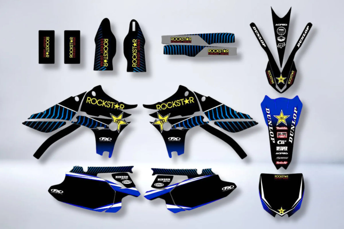 Kit Déco YAMAHA YZF 450 2010-2013 - ROCKSTAR BLUE