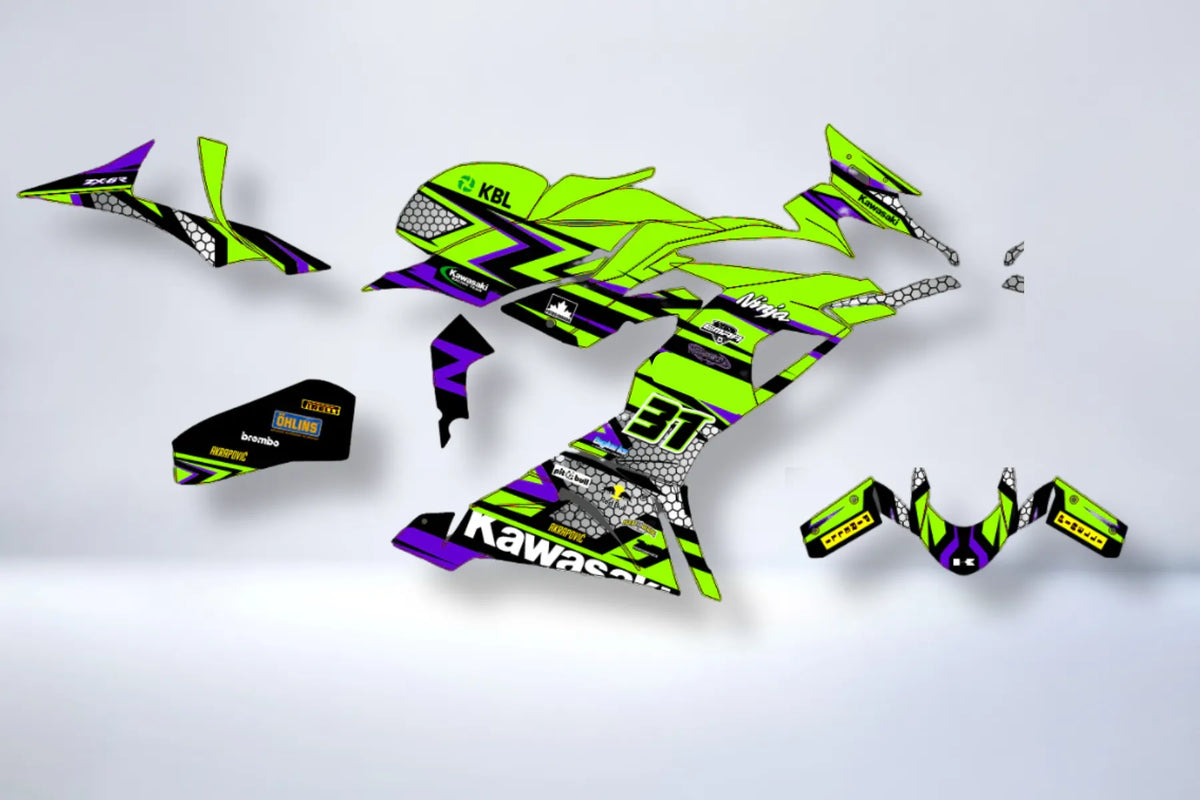 Kawasaki NINJA ZX-6R 2019-2023 graphics kit - VALTRON
