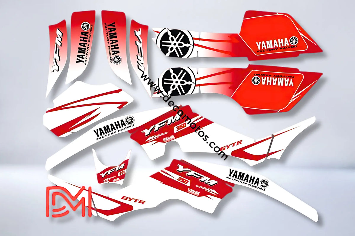 Kit déco Yamaha YFM 350 RAPTOR - RED ORIGINAL