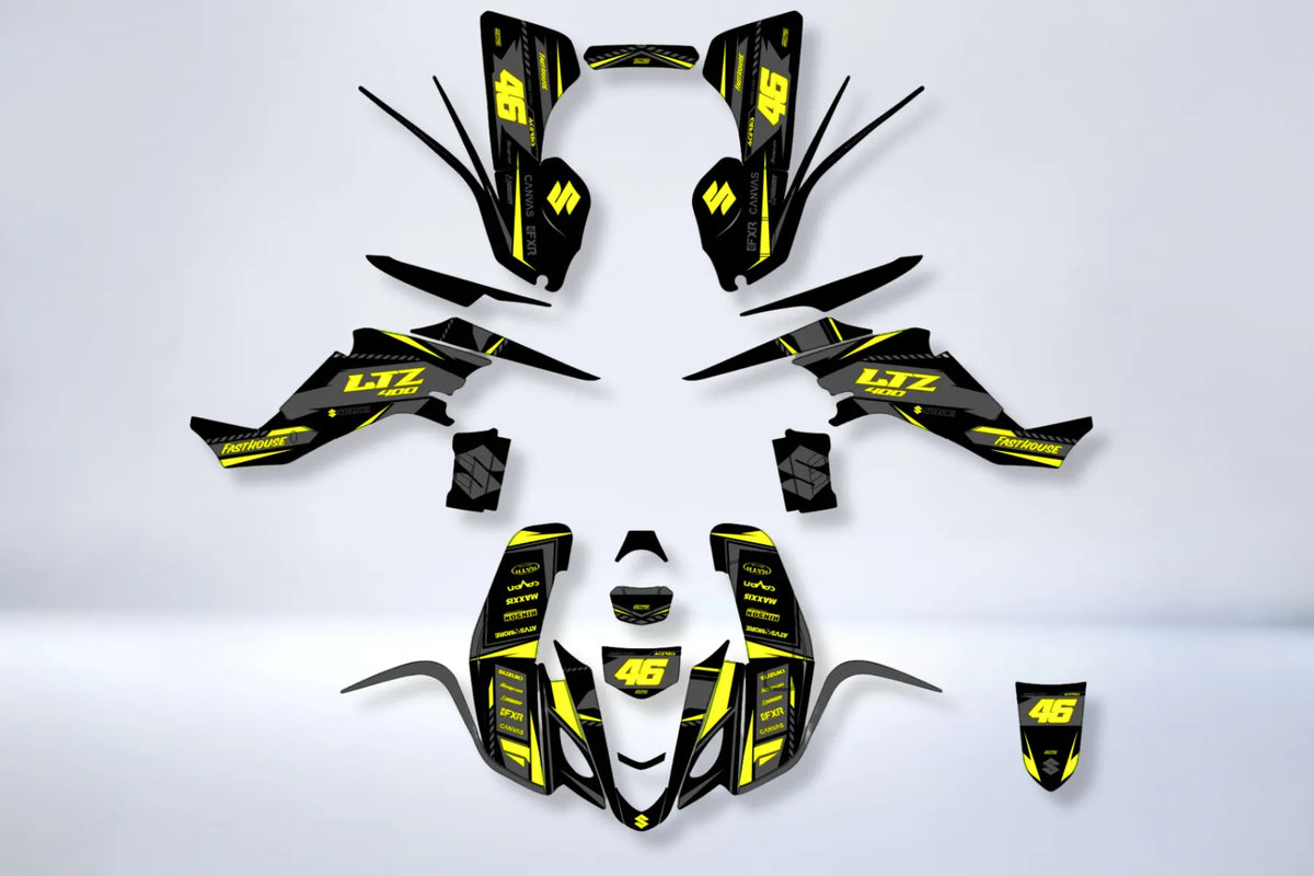 graphics kit SUZUKI LTZ 400 2003-2008 (carburetor model) - ZYNTRAX