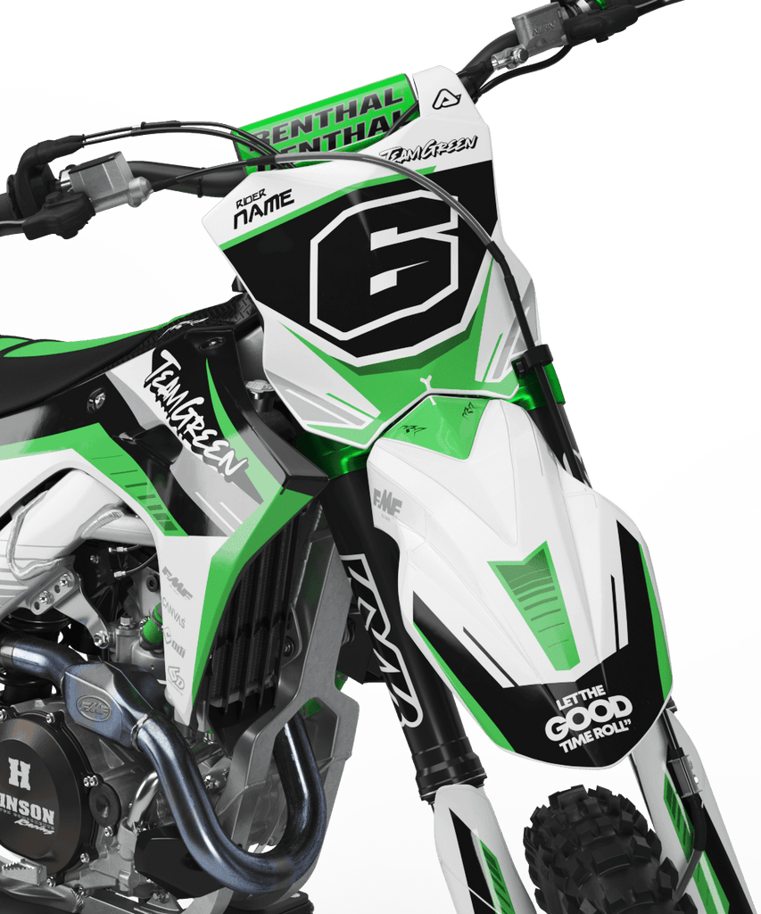 "GREENSPIRIT" - Kit Déco KAWASAKI KXF 250 2025 & KXF 450 2024-2025 - DecoMotos