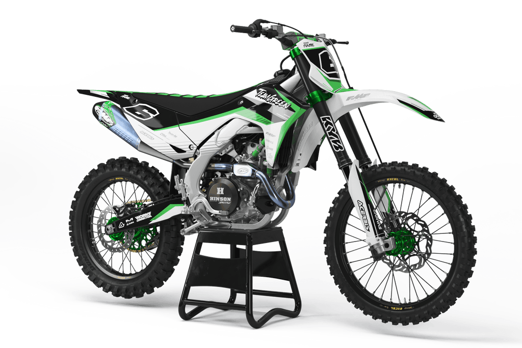 "GREENSPIRIT" - Kit Déco KAWASAKI KXF 250 2025 & KXF 450 2024-2025 - DecoMotos