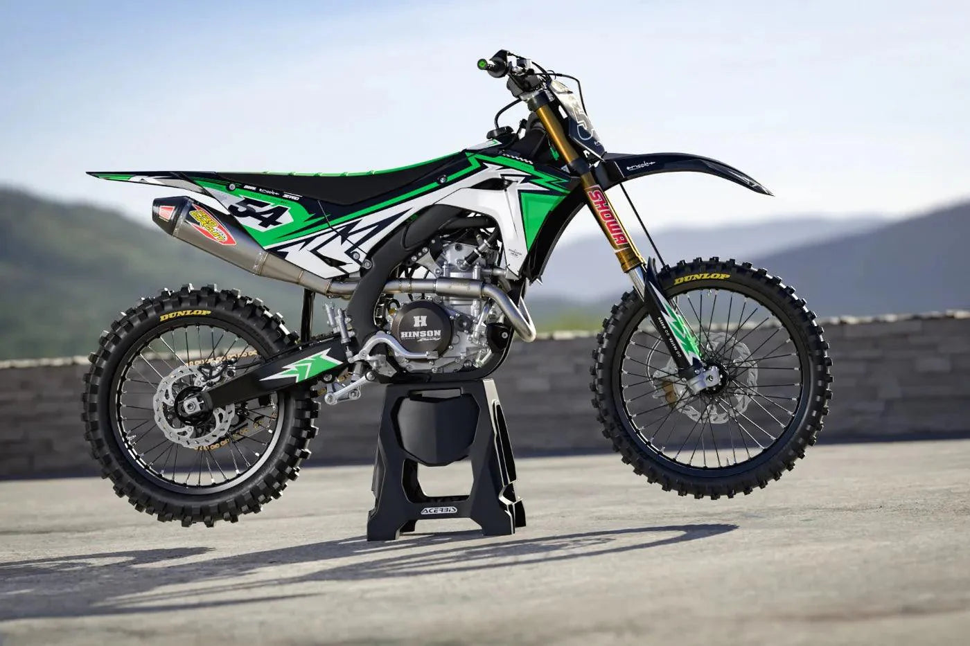 Kit Déco KAWASAKI KX 125/250 Semi-Personnalisé - Rythme
