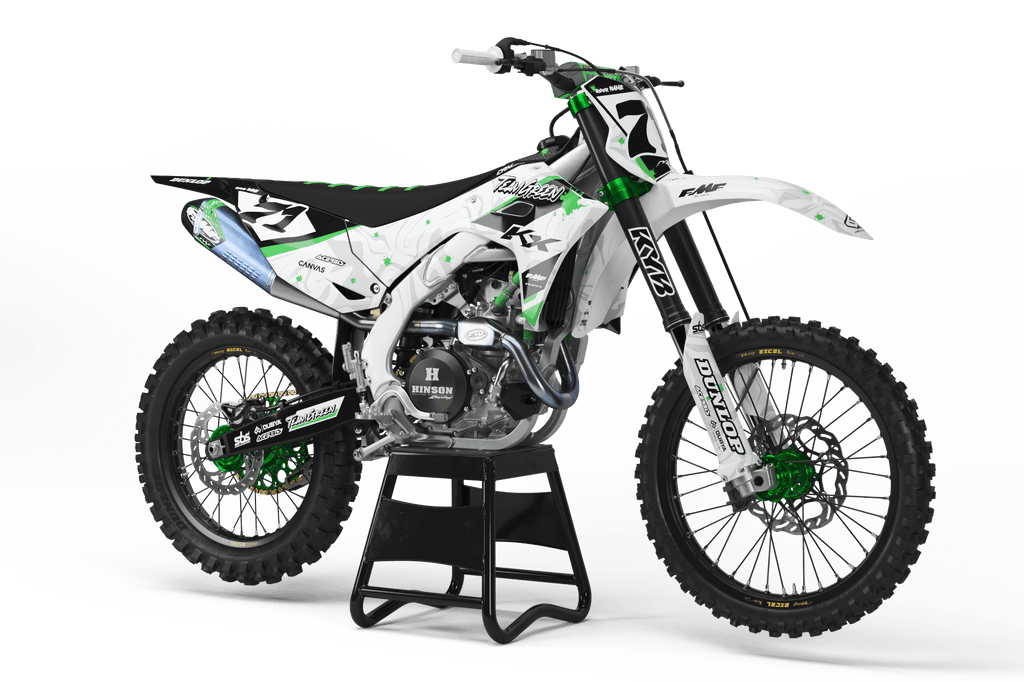 "SPOTTEDGREEN" - Kit Déco KAWASAKI KXF 250 2025 & KXF 450 2024-2025 - DecoMotos