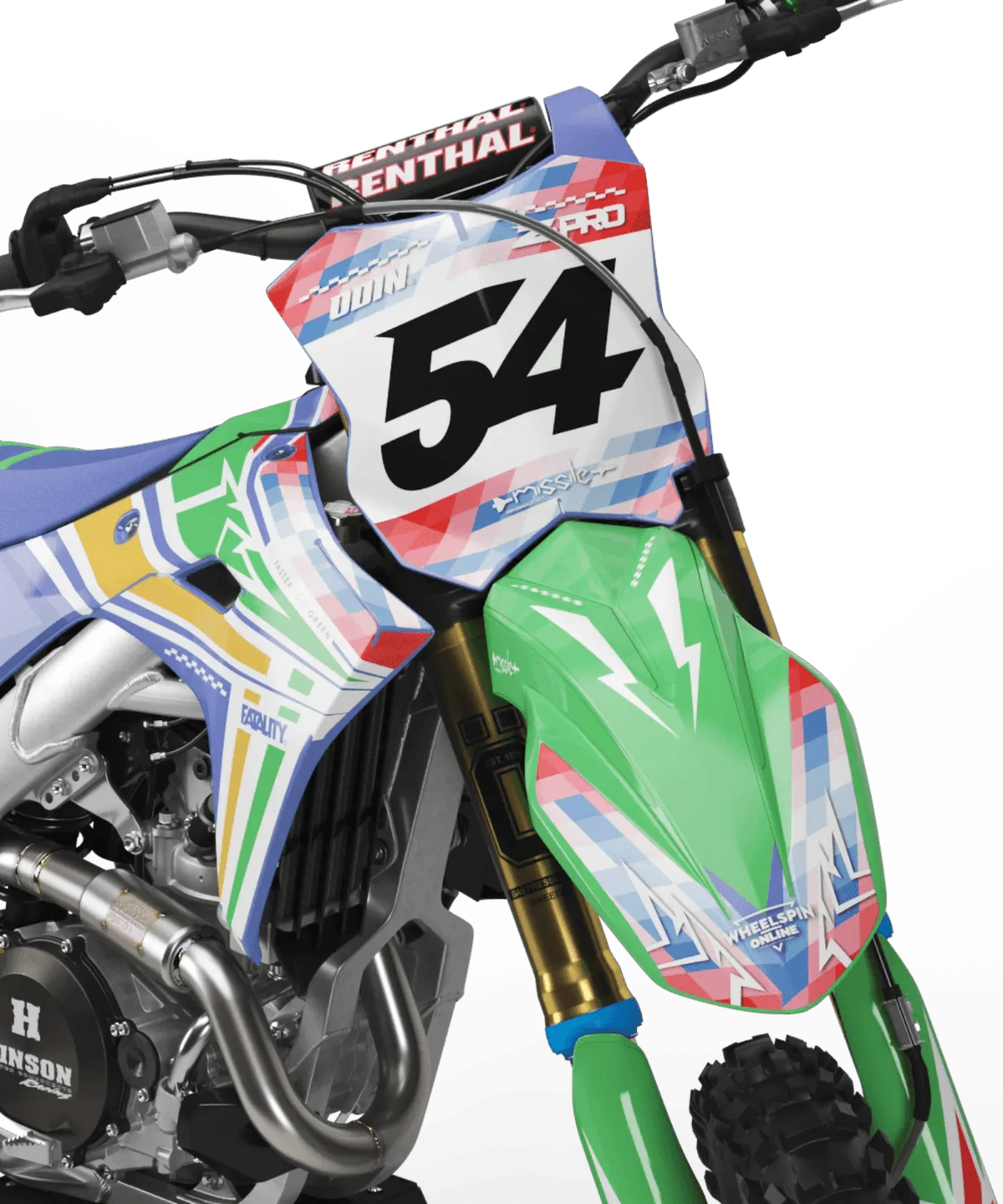 kit grafiche KAWASAKI KX 80-85-100 Semi-Personnalisé - Vortax