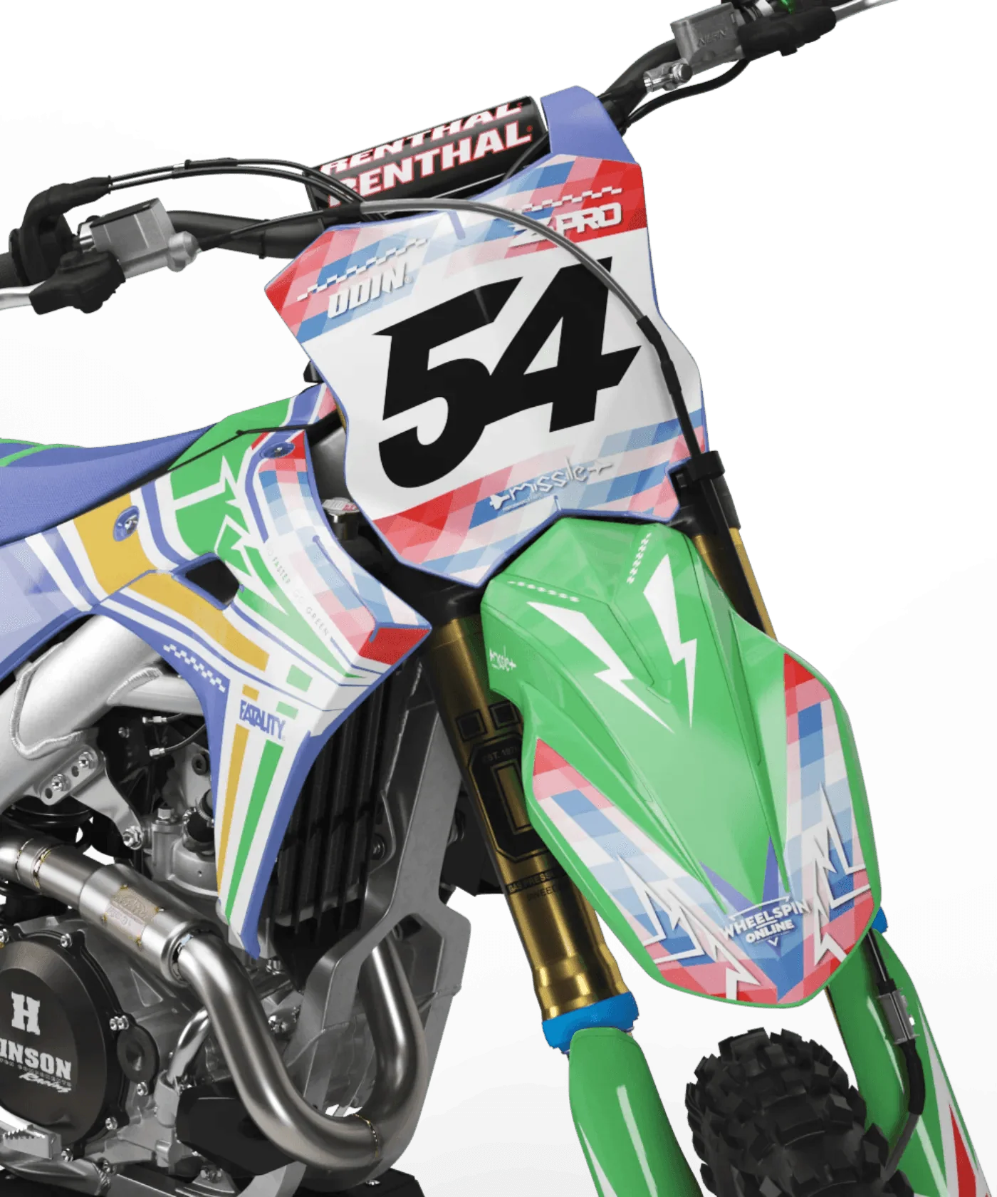 Dekor-Kit KAWASAKI KXF 450 Semi-Personnalisé - Vortax