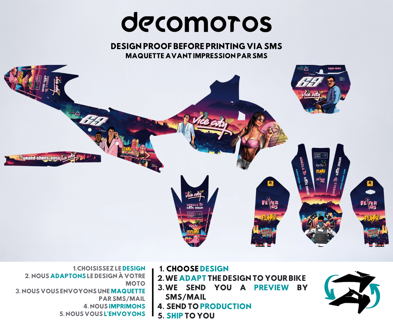 Vice City - Kit Déco Semi-Personnalisé