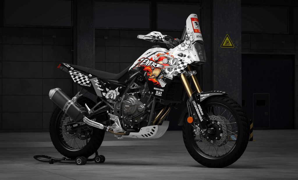 "FIERYSKULL" - Kit Déco YAMAHA 700 TENERE - DecoMotos