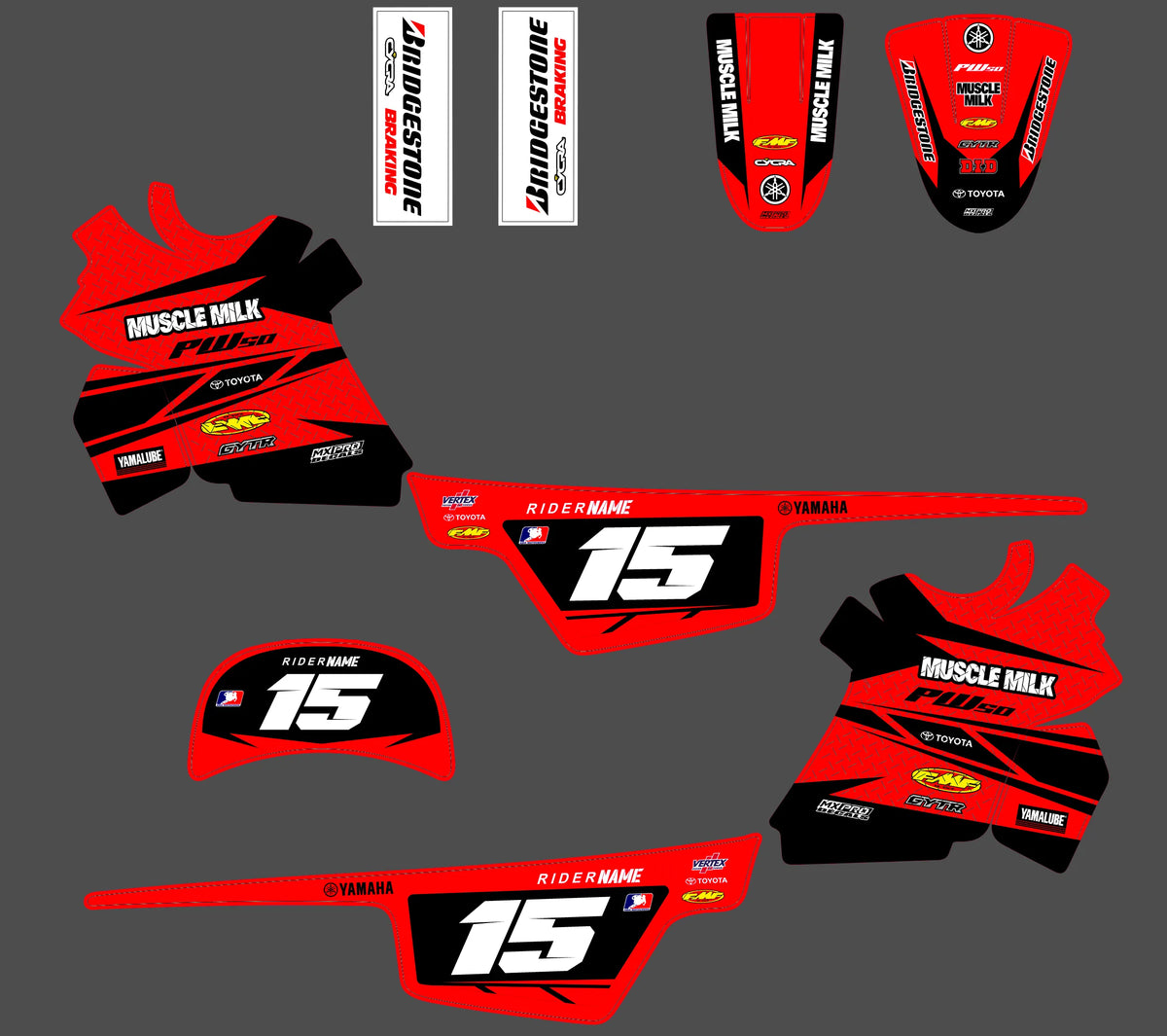 graphics kit YAMAHA PIWI PW 50 80 1990-2025 - KYROS