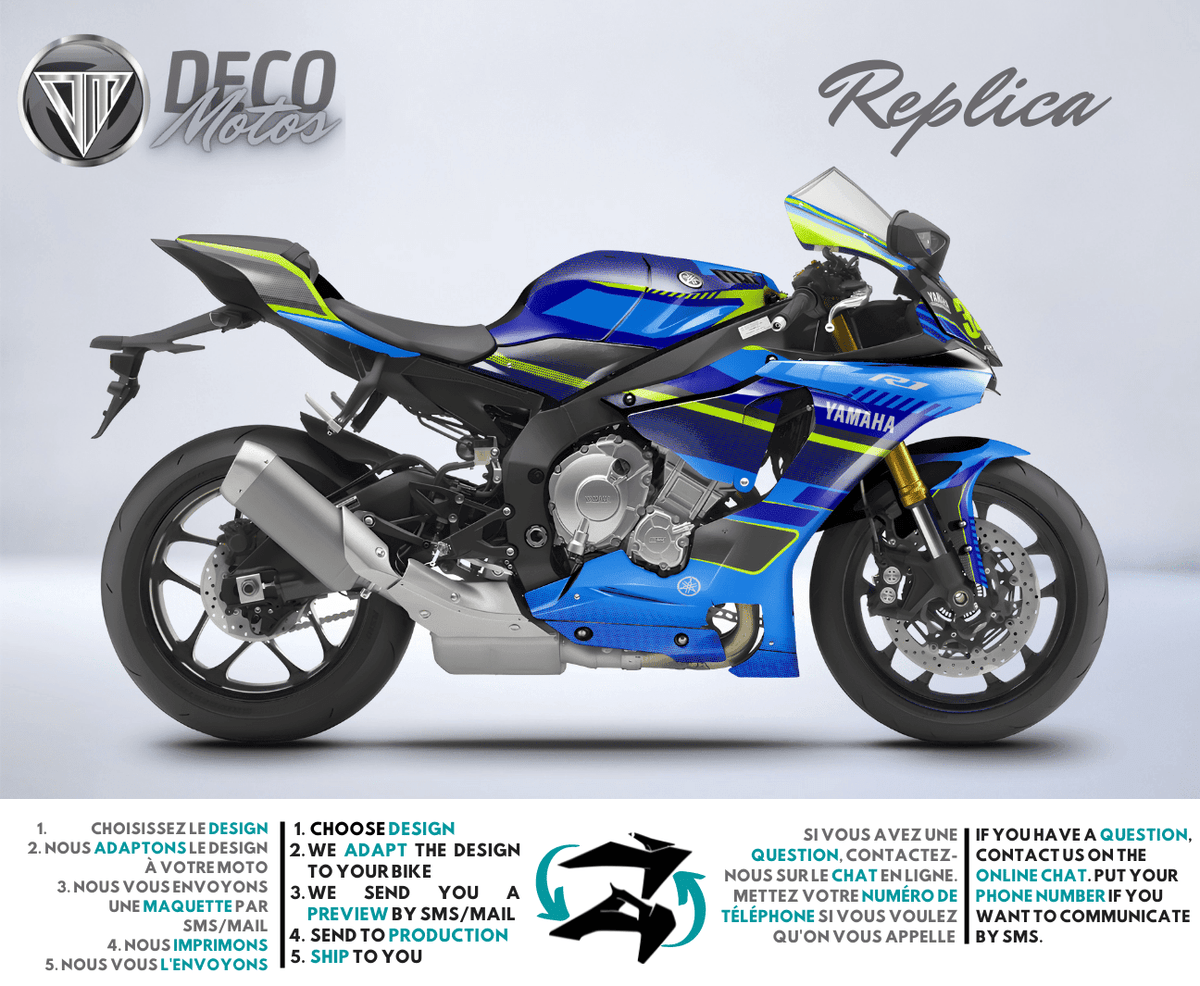Replica - Kit Déco YAMAHA R Semi-Personnalisé
